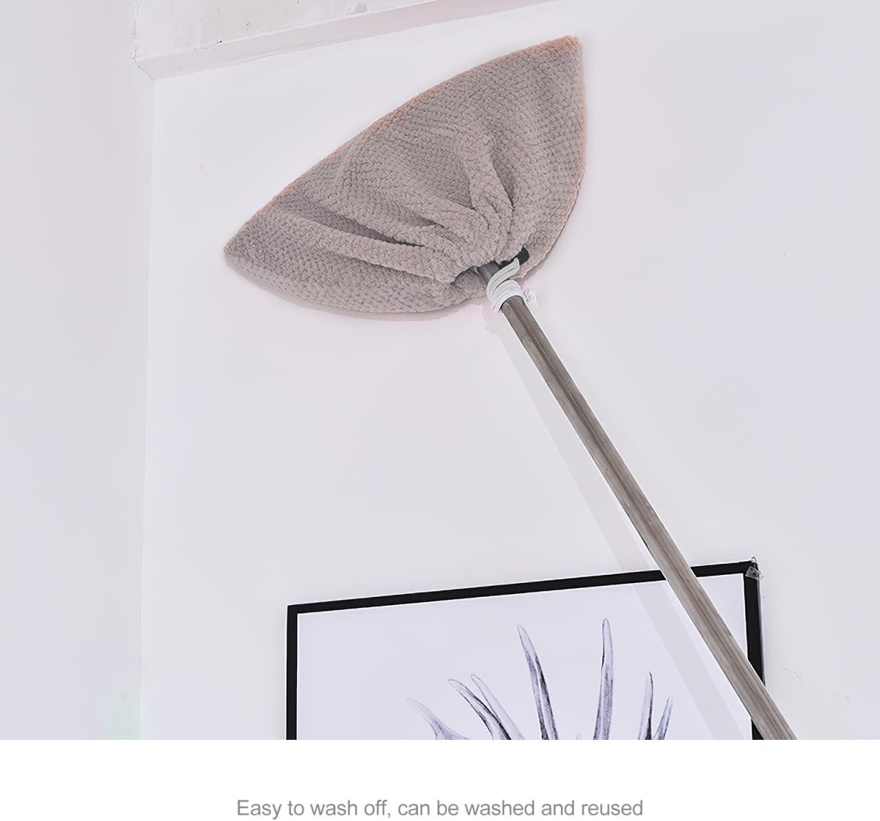 Healvian 2Pcs Velvet Broom Cover - Reusable Mop Pads for Cleaning