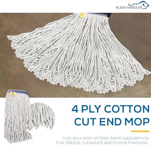 KLEEN HANDLER 6-Pack Cut End Cotton Mop Heads