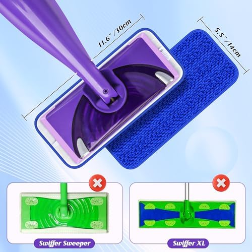 PAPCLEAN Reusable Mop Pads for Swiffer WetJet 7 Pack