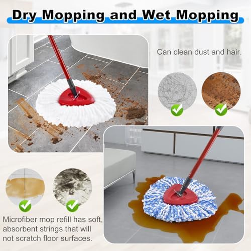 4PCS Microfiber Mop Heads for O-Cedar 1-Tank System