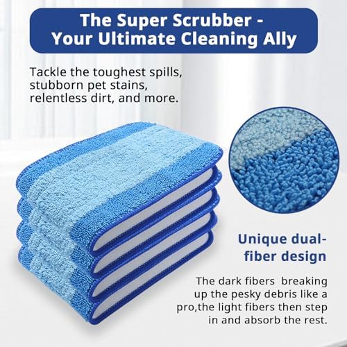 Fertilfy 6 Pack Mop Pads for Bona Mop Washable Reusable