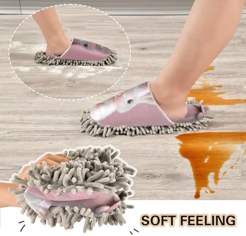 FLildon Microfiber Mopping Slippers with Bunny Hat Size M