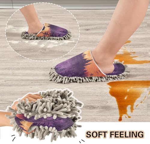 FLildon Microfiber Cleaning Slippers Halloween Witch Size L