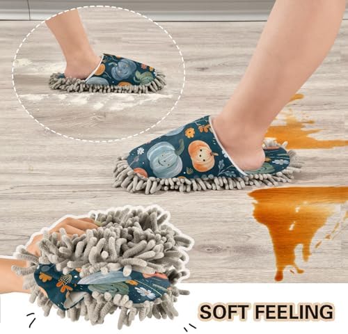Zhirexin Halloween Cleaning Mop Slippers 1