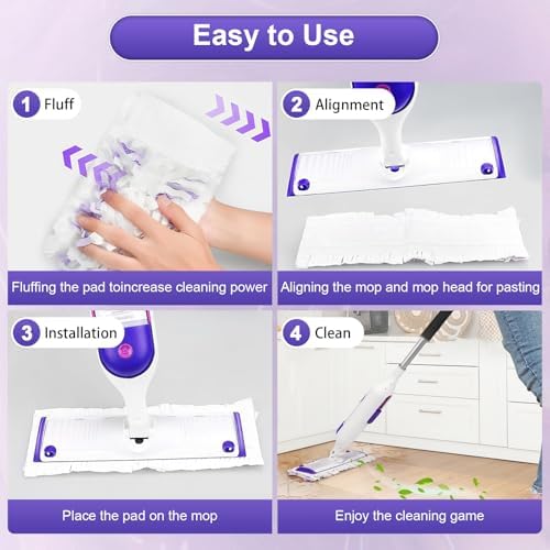 Kamitaly 32 Count Swiffer Power Mop Refills 14-Layer Multi-Surface Replacement Pads