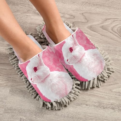 FLildon Microfiber Mopping Slippers with 3D Print Design