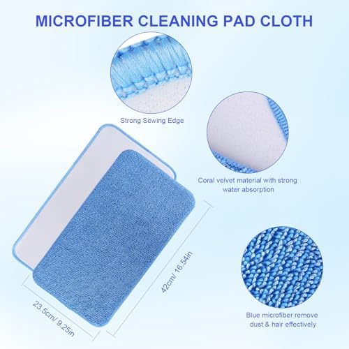16 Inch Microfiber Mop Pads Replacement for SIGA - 8 Pack