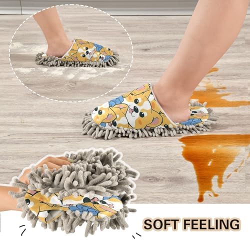 Zhirexin Microfiber Mop Slippers for House Cleaning 1