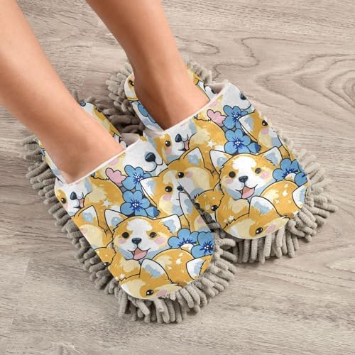 Zhirexin Mop Slippers for Men Women with Soft Microfiber