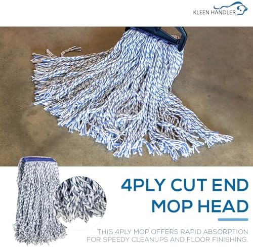 KLEEN HANDLER Cut End Finish Mop Heads 125 Universal 24-Pack