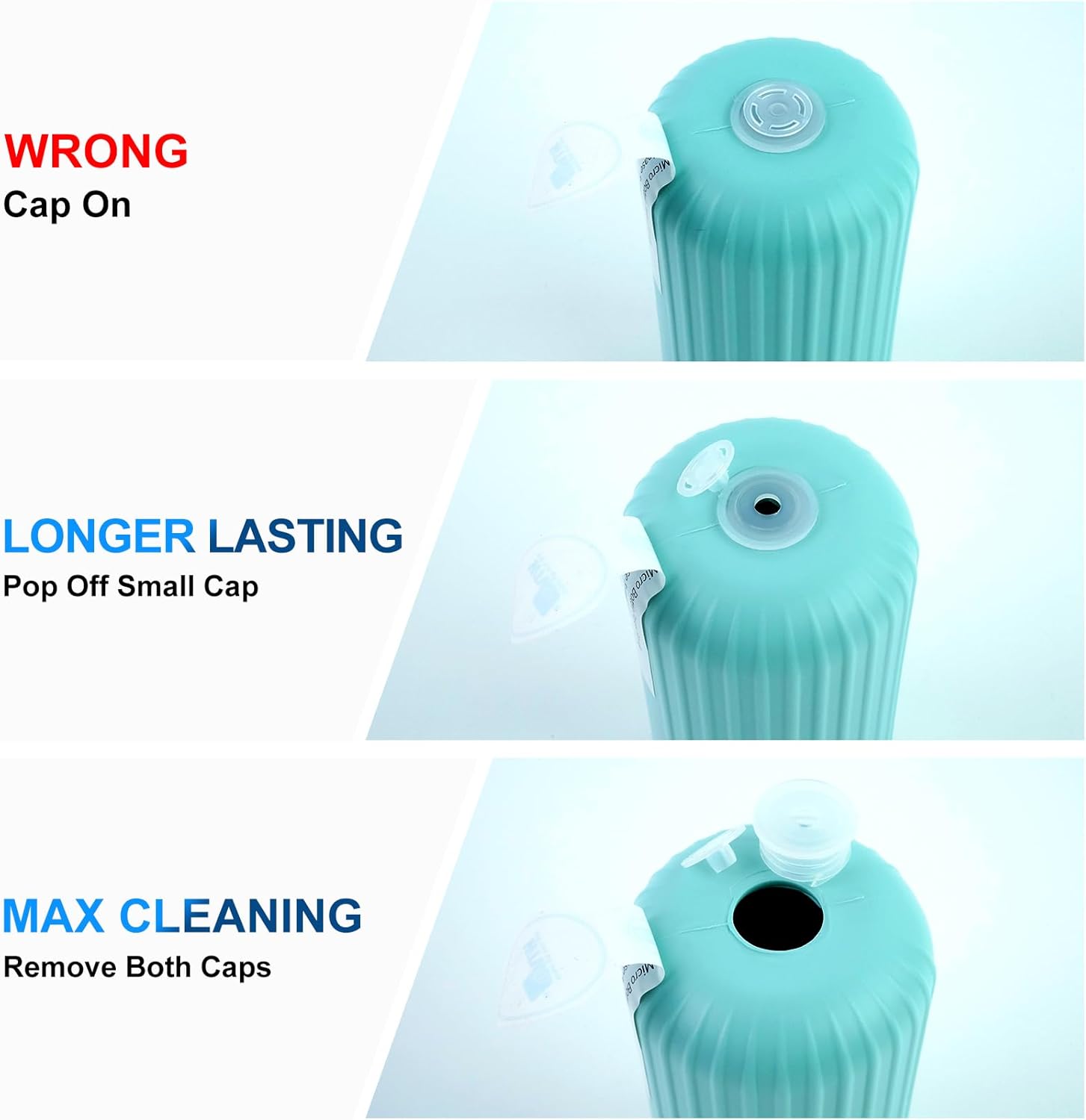 3Pcs WTWD Automatic Toilet Cleaner with Odor Removal and Magic Bottle Design