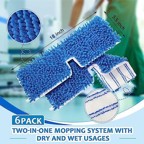 Chengu 12-Piece Microfiber Flip Mop Refills Replacement Heads