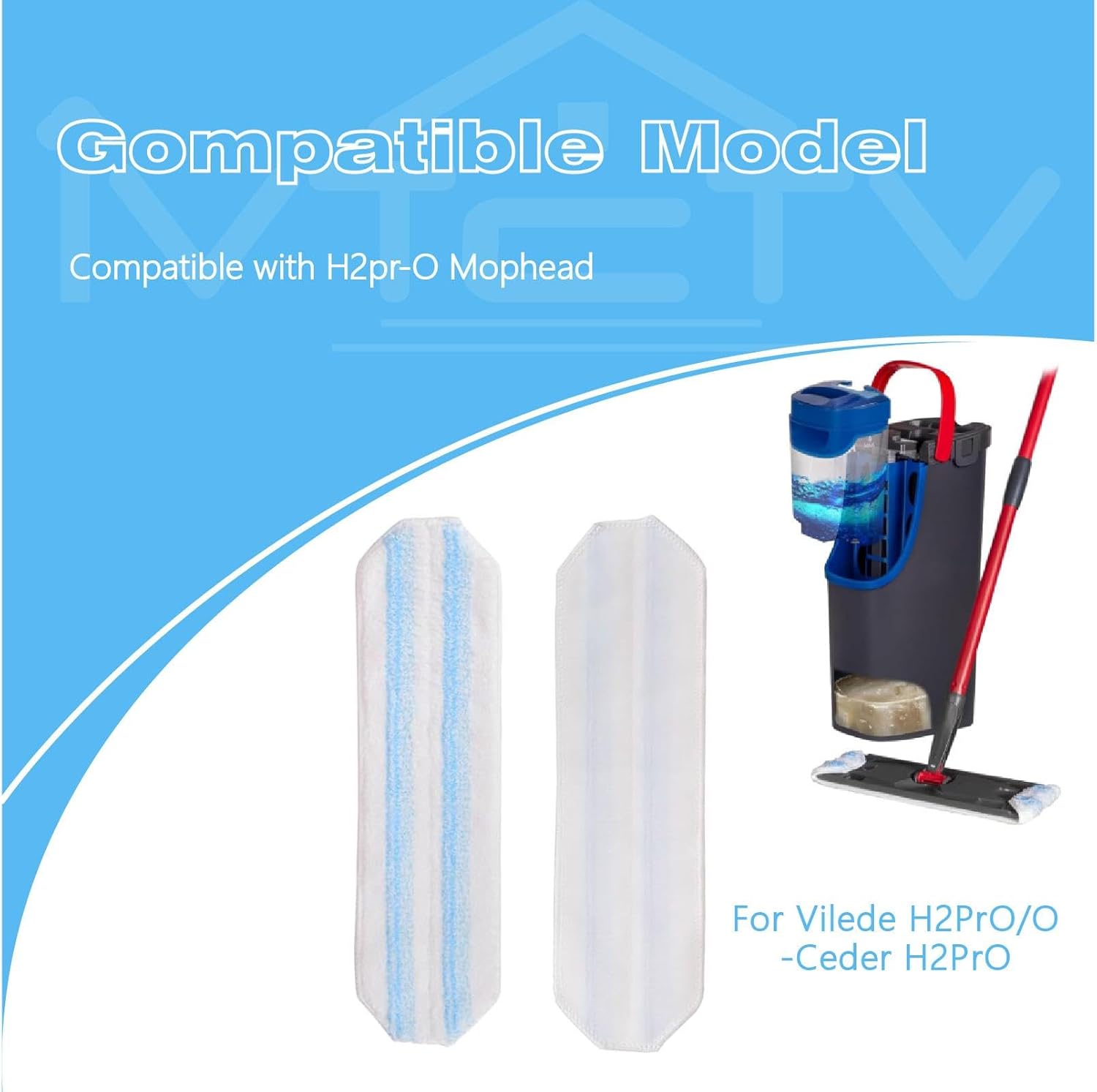 3-Pack Replacement Mop Pads for O-Cedar H2Pro Flat Mop System