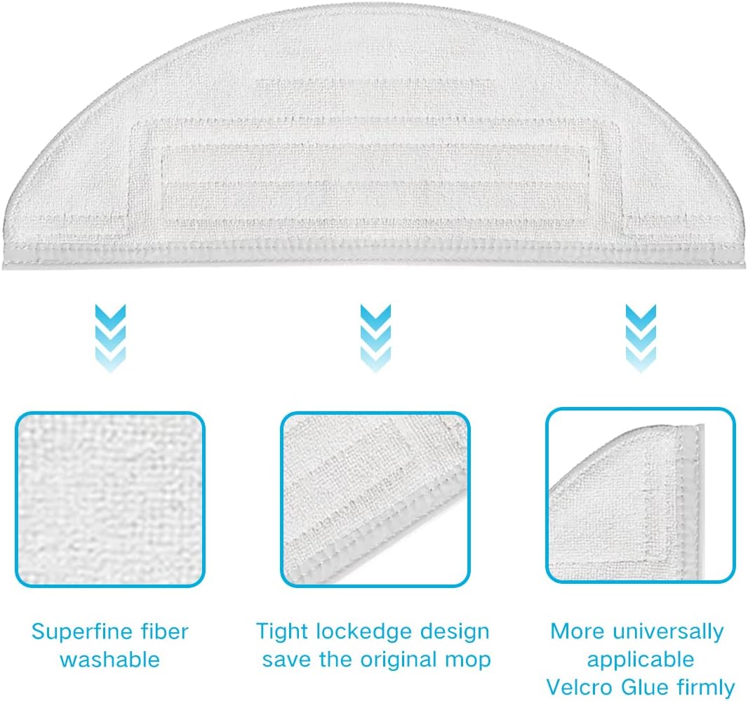 Home Times Vacuum Mop Replacement Pads for Roborock S8S8S7 MaxV Series