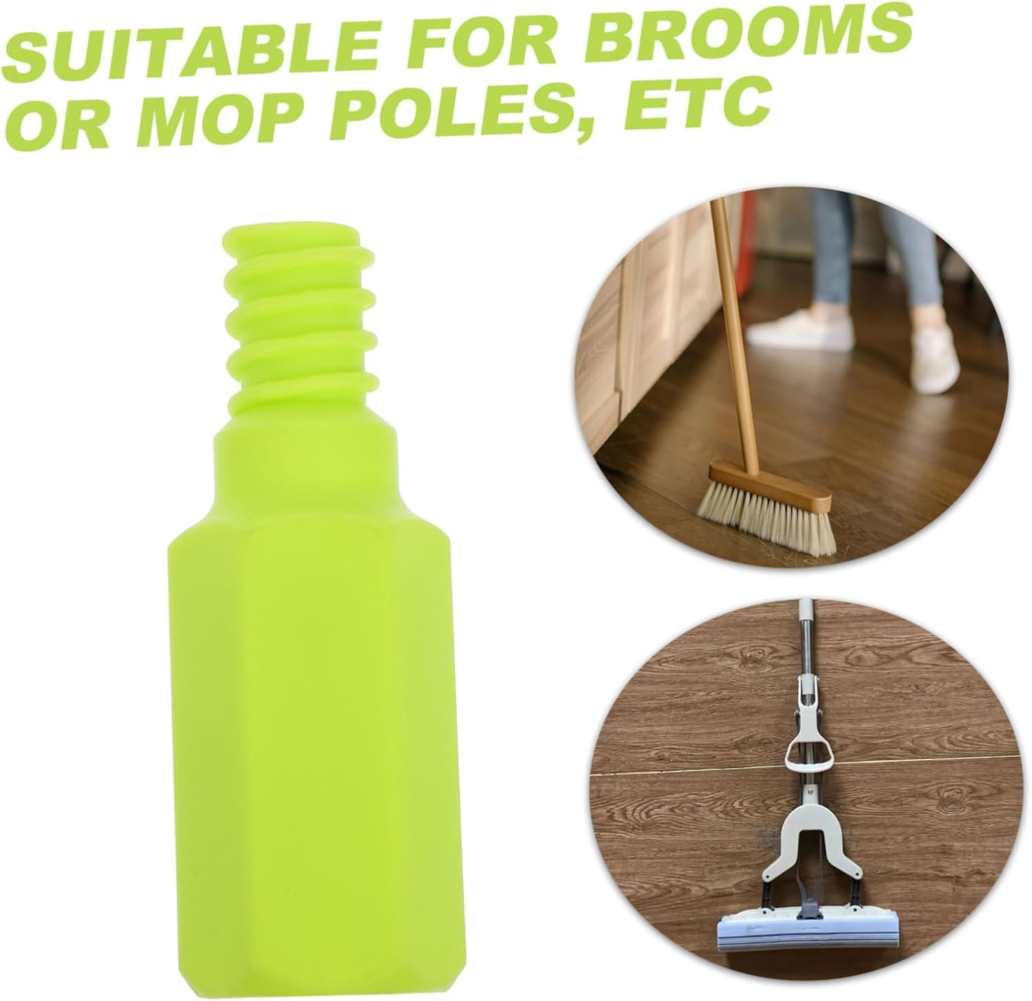 Heavy Duty Threaded Mop Handle Adapter for Broom and Floor Squeegee