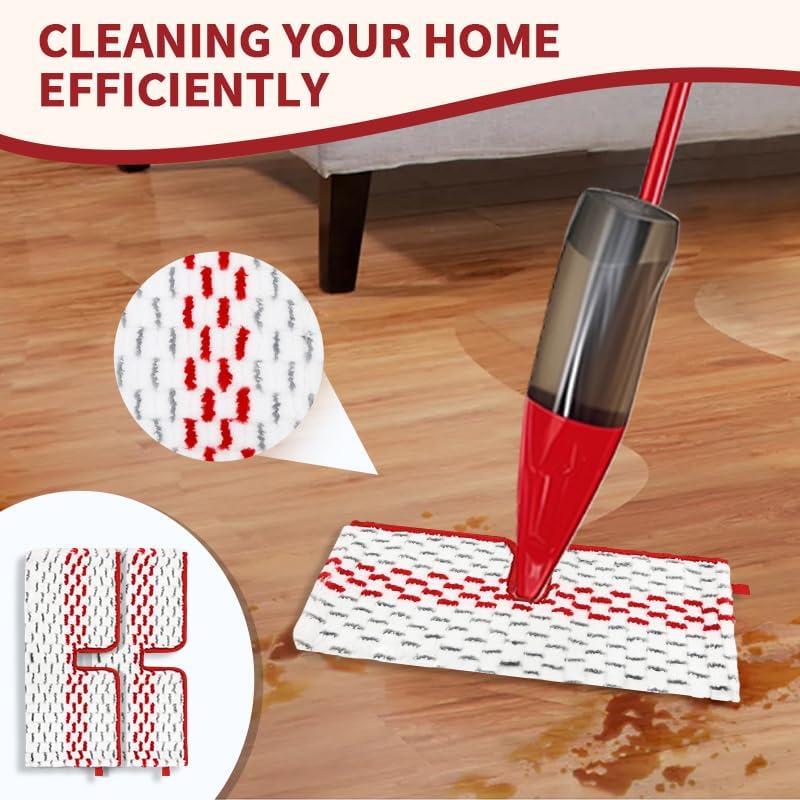 OXDFK 2PCS Microfiber Spray Mop Pads for O-Cedar ProMist MAX