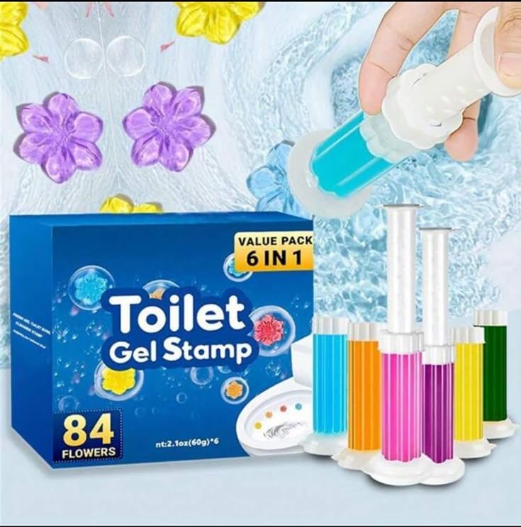 Toilet Gel Stamp Remover 84 Flowers 6 in 1