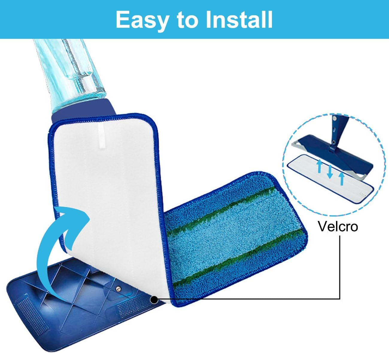 Alrens 10 Pack Mop Pads Replacement for Bona Mops 1