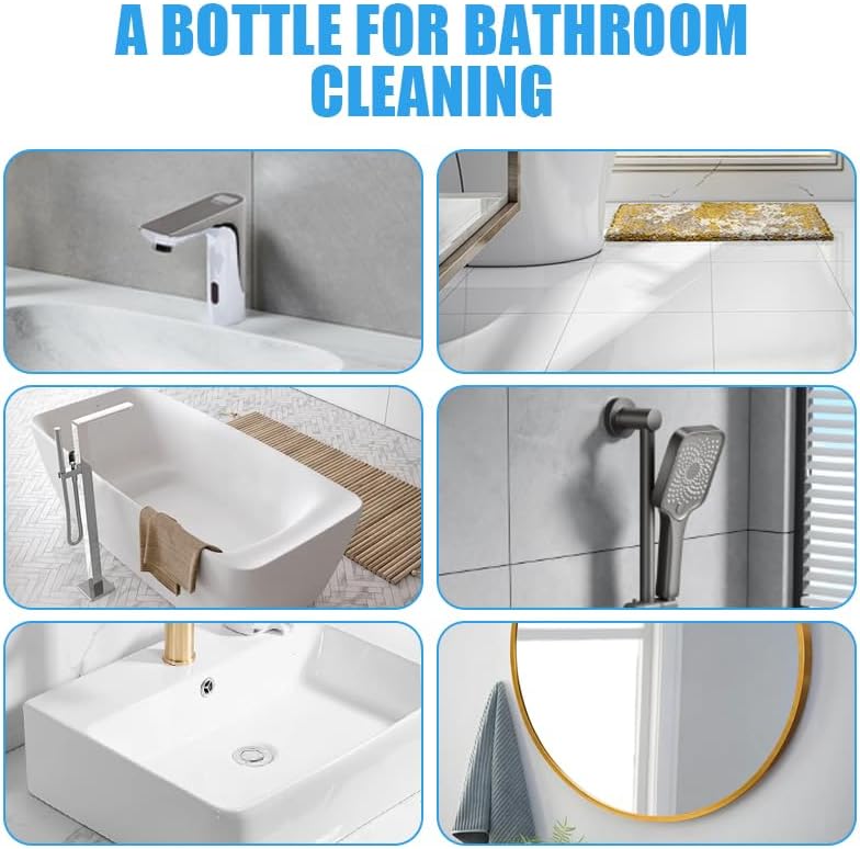 Renlixtor 2PCS Bathroom Descaler Foam Spray