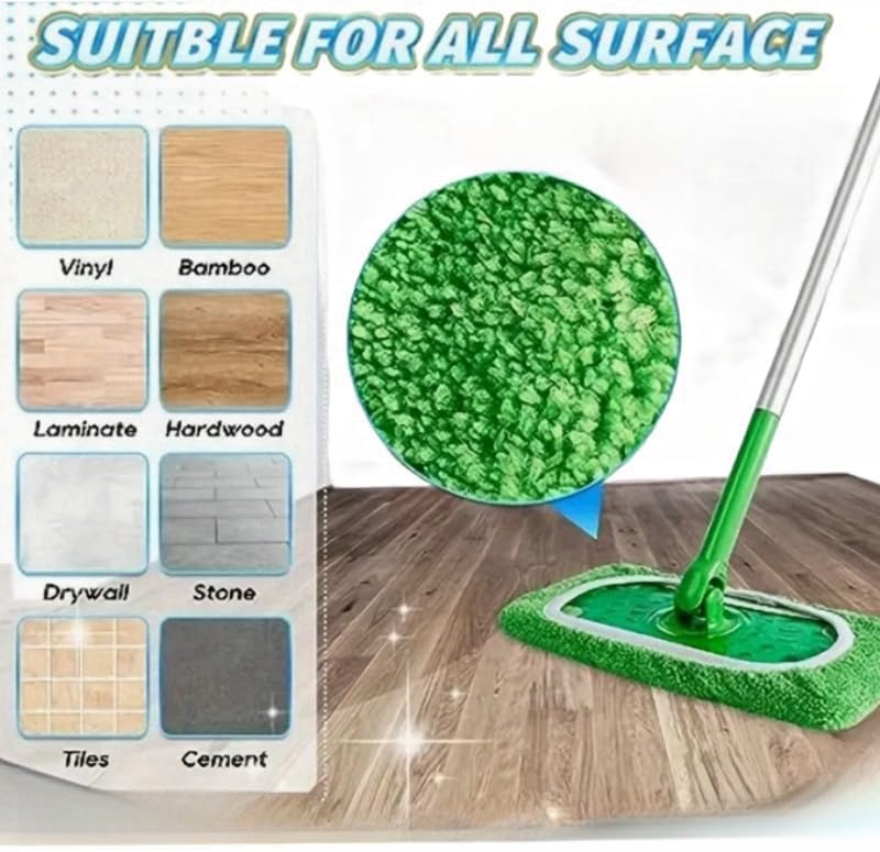 6Pcs Microfiber Mop Pads for Swiffer Sweeper - Washable Reusable Refills