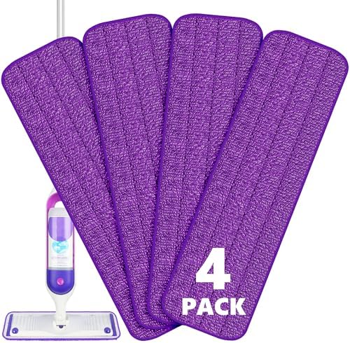 4X Reusable Mop Pads for Swiffer Power Mop
