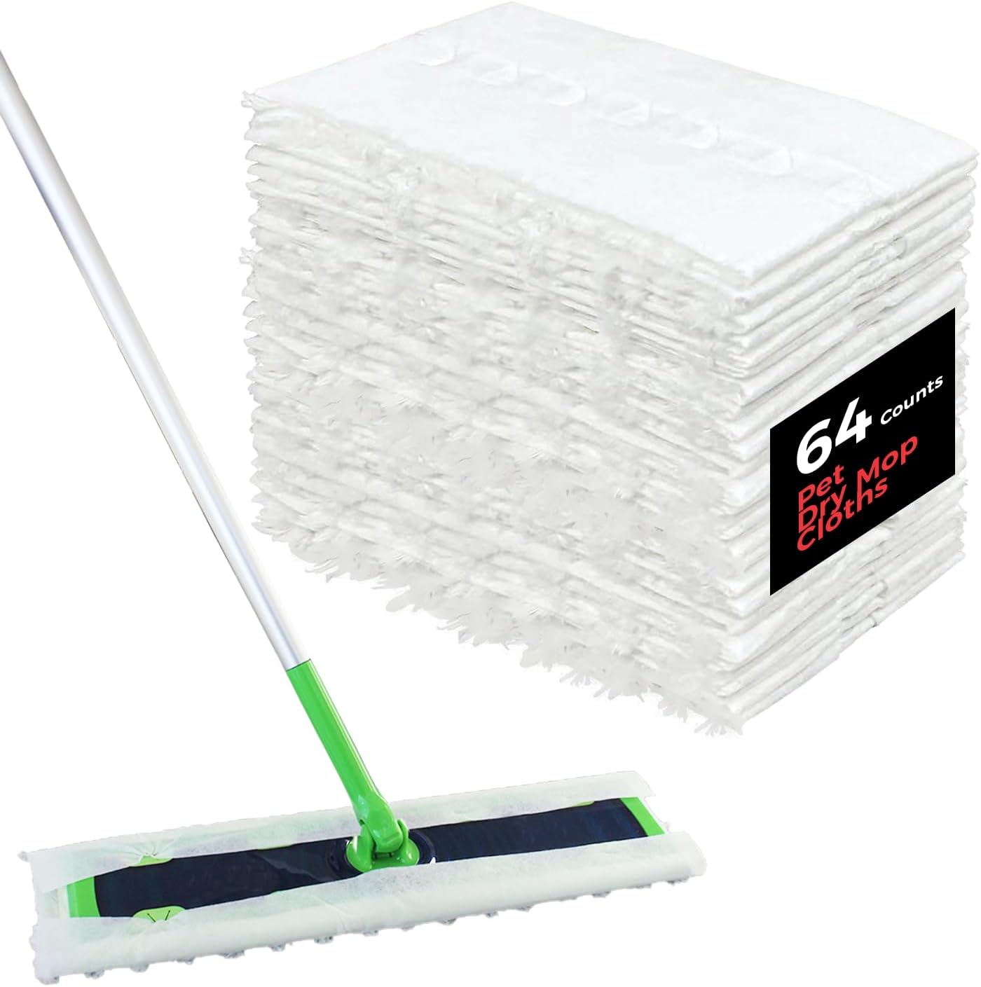 GUOYUANGLO XL Dry Mop Cloths 64 Count