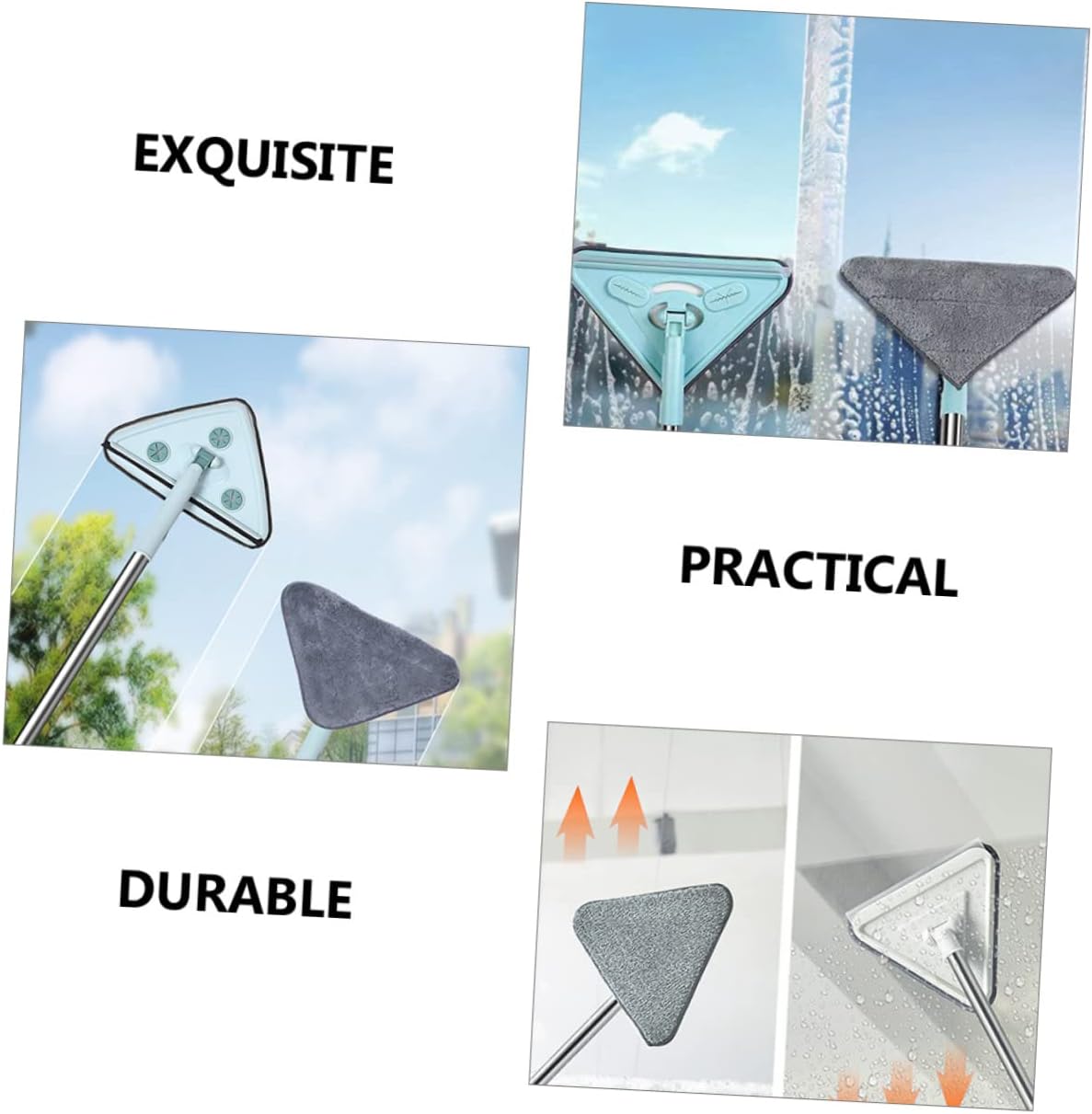 4 Sets Triangle Mop Pads Replacement Heads Minkissy