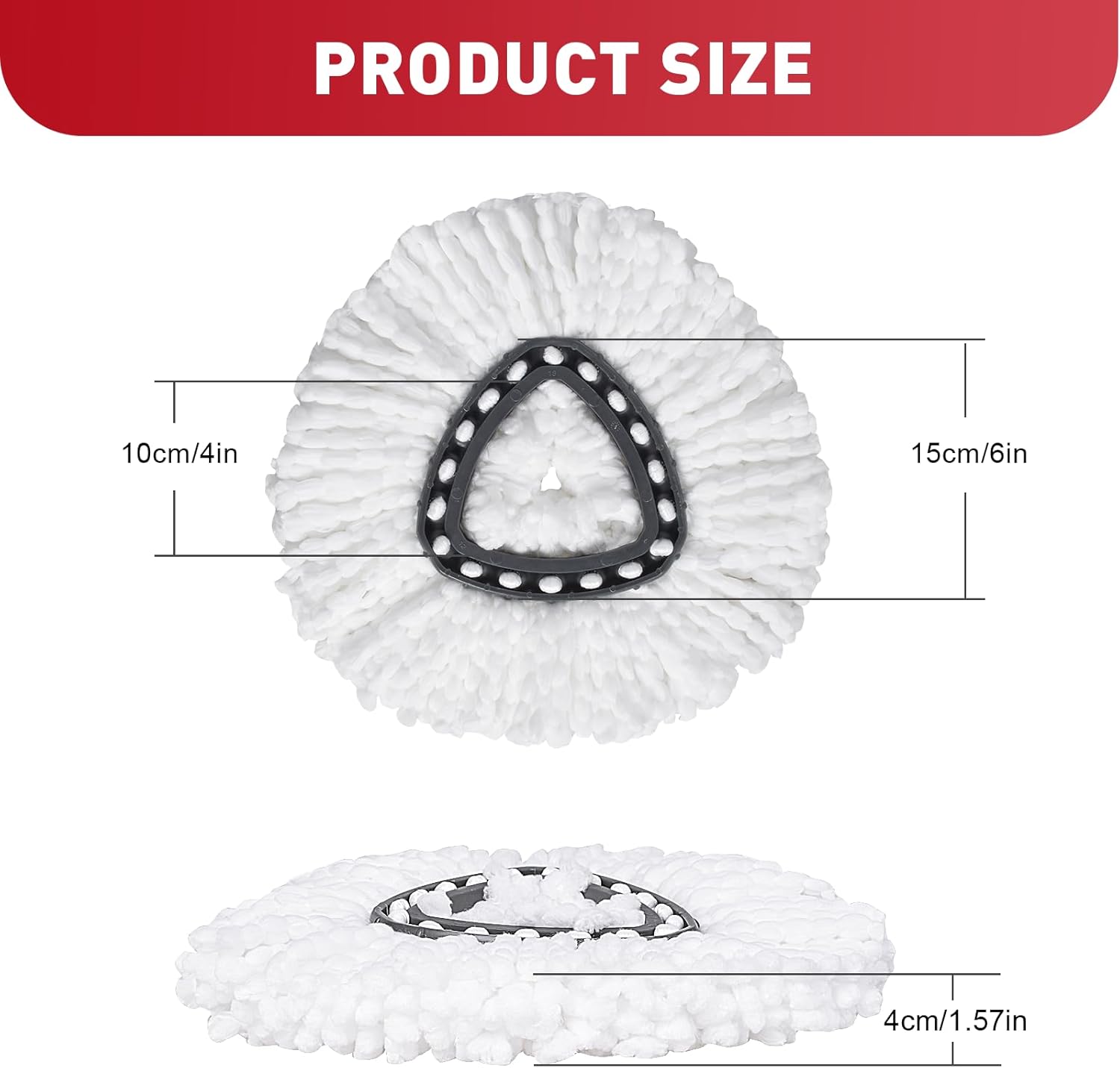 GRAREND Spin Mop Head Refill 1-Tank System 6 Pack