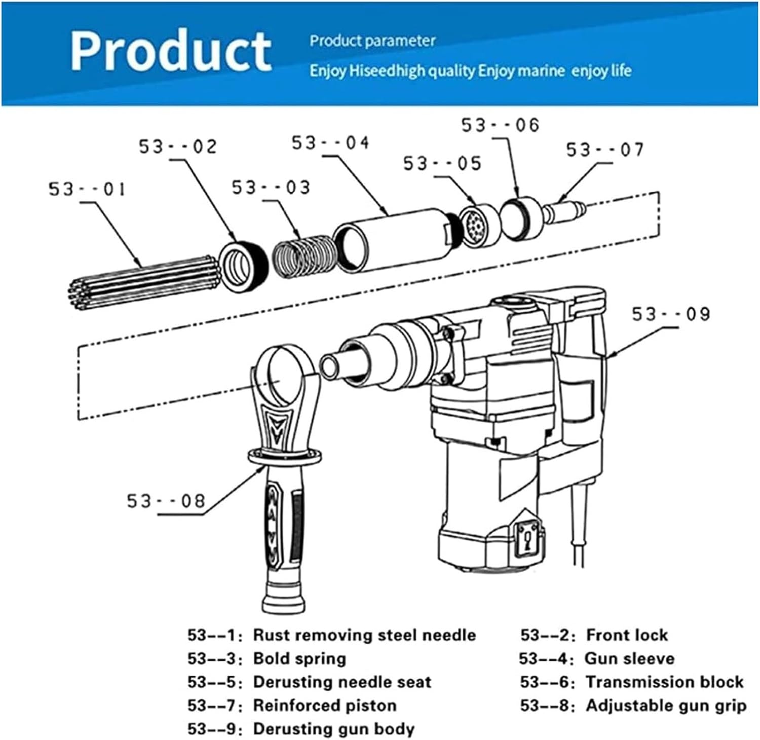 Electric Needle Derusting Gun for Efficient Rust Removal