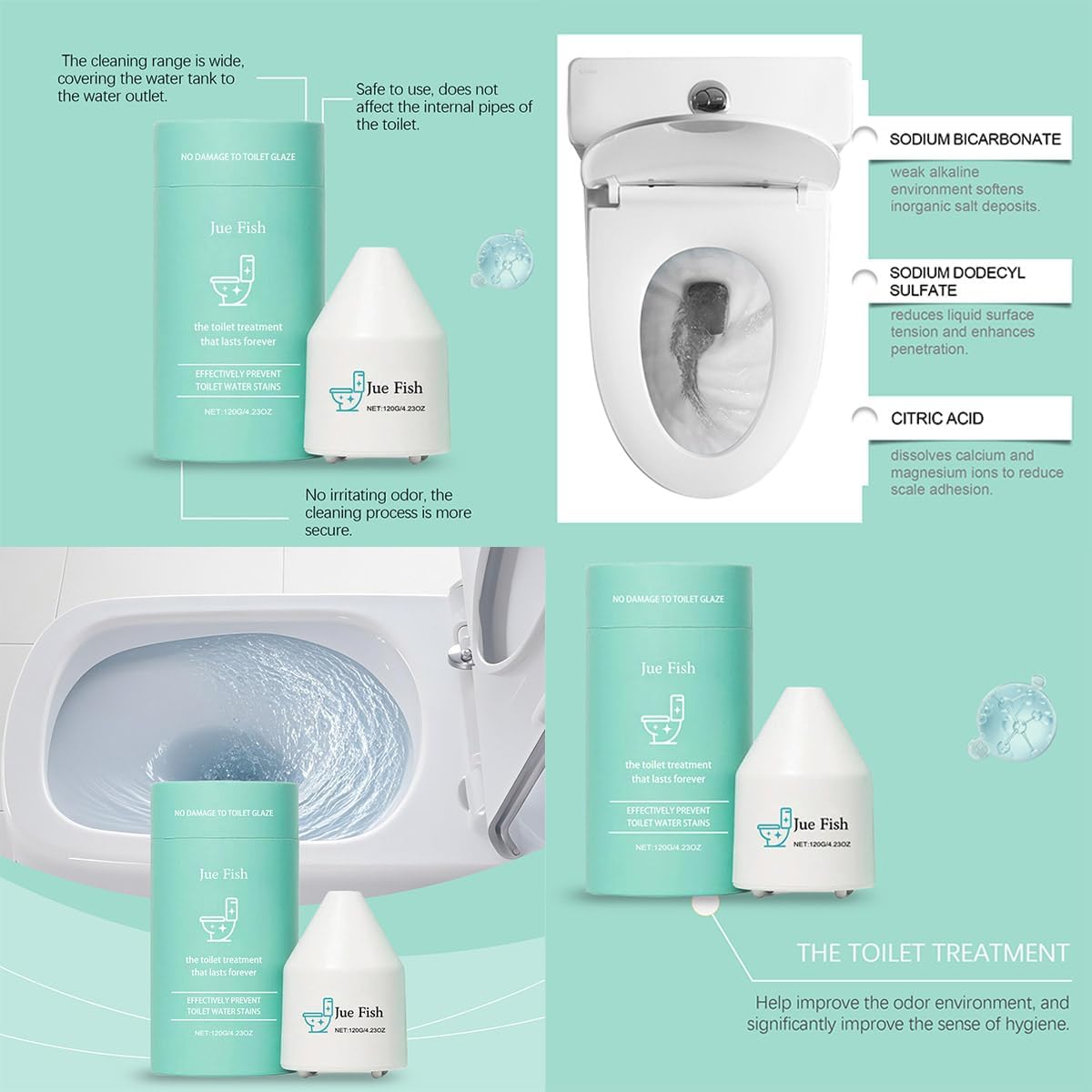 Krazy Clean Toilet Cleaner 3pcs Water Treatment Gel Kit