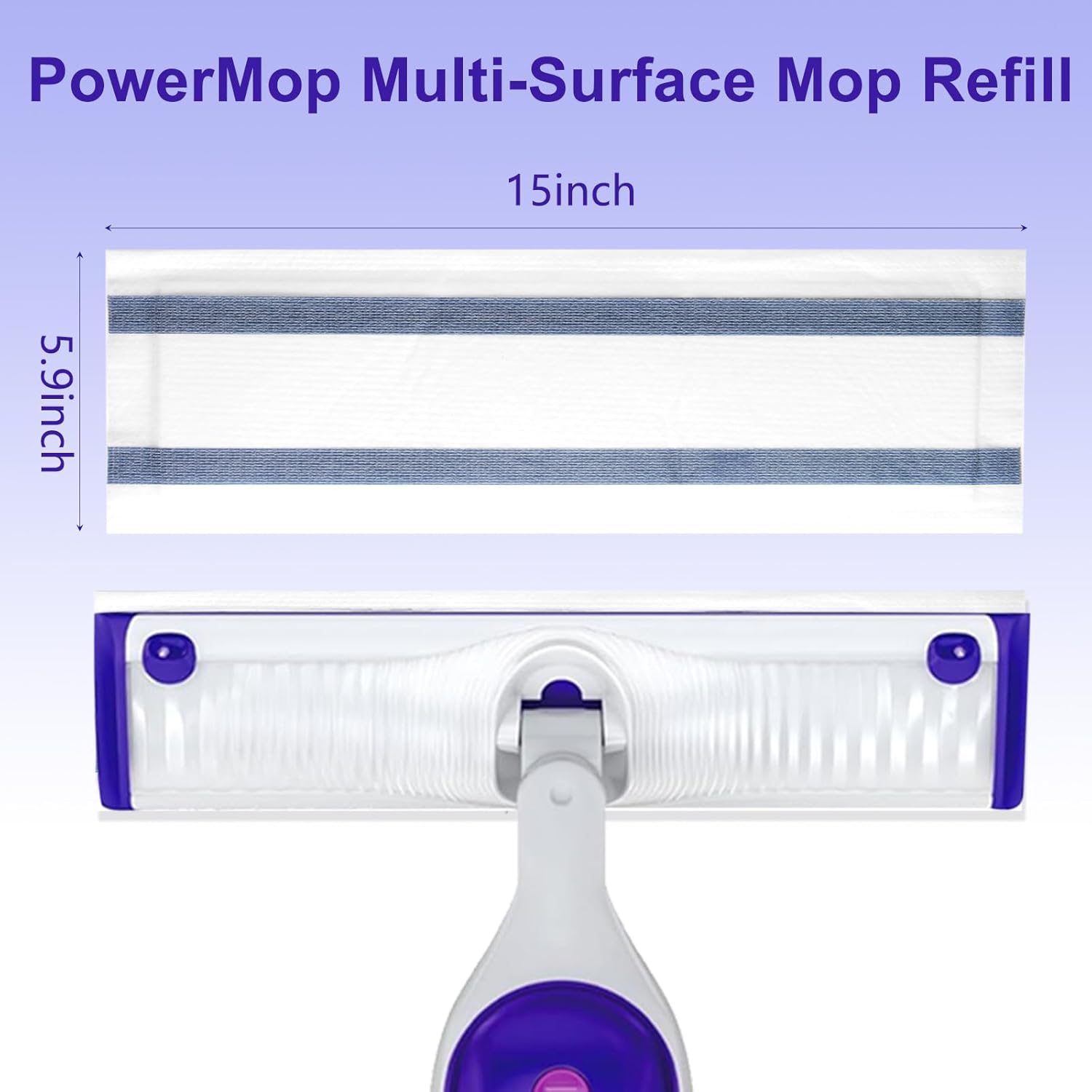 Chyodi 12-Pack Swiffer PowerMop Refills - Super Absorbent Multi-Surface Cleaning
