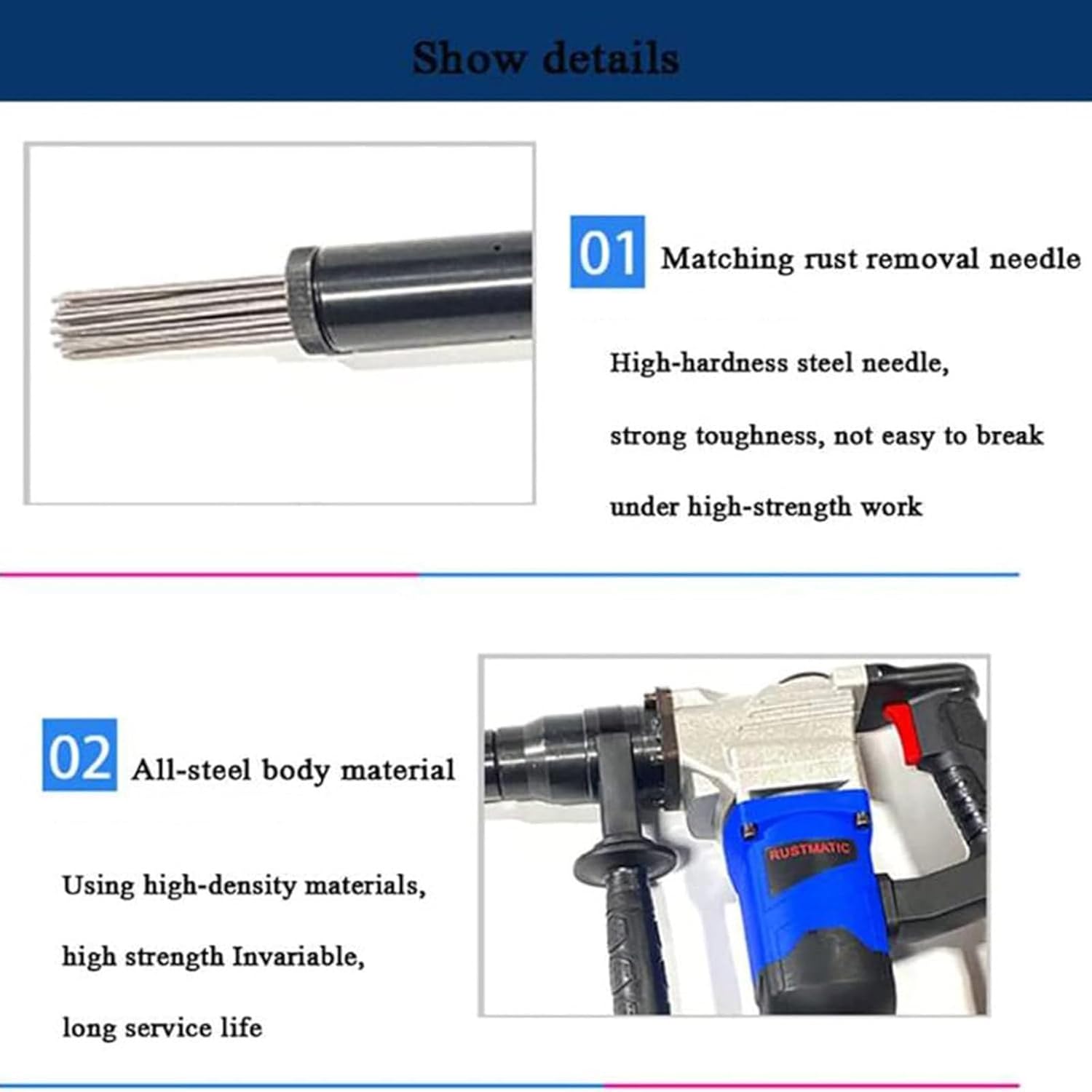 Electric Needle Slag Cleaner for Rust and Paint Removal 1