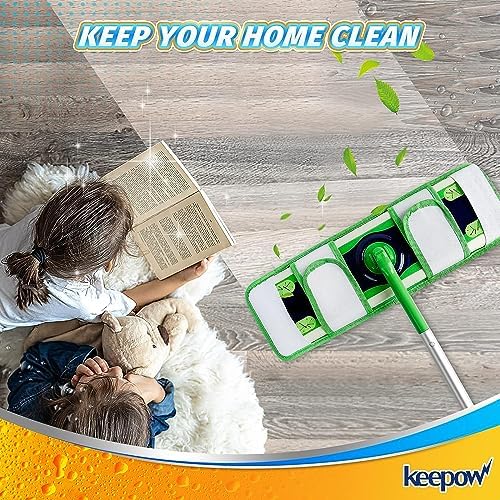 KEEPOW Extra Large Swiffer XL Dry Pads Refills 8 Pack