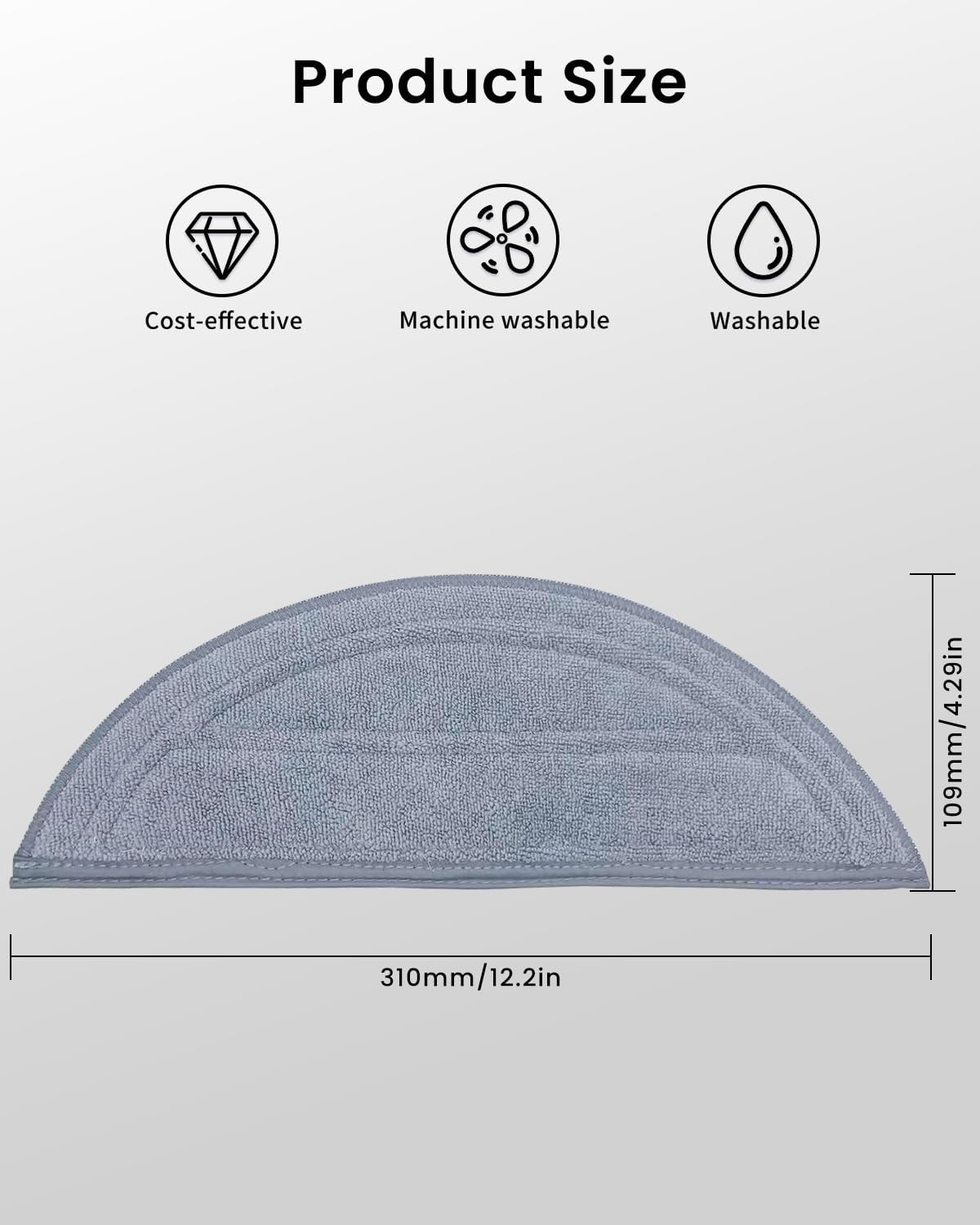 Rrochio 4Pack Washable Mop Pads for Roborock Saros 10G30