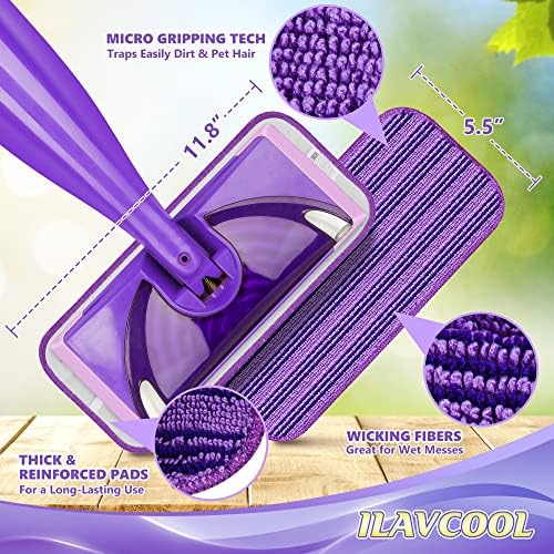 18 Pack Reusable Mop Pads for Swiffer Wet Jet