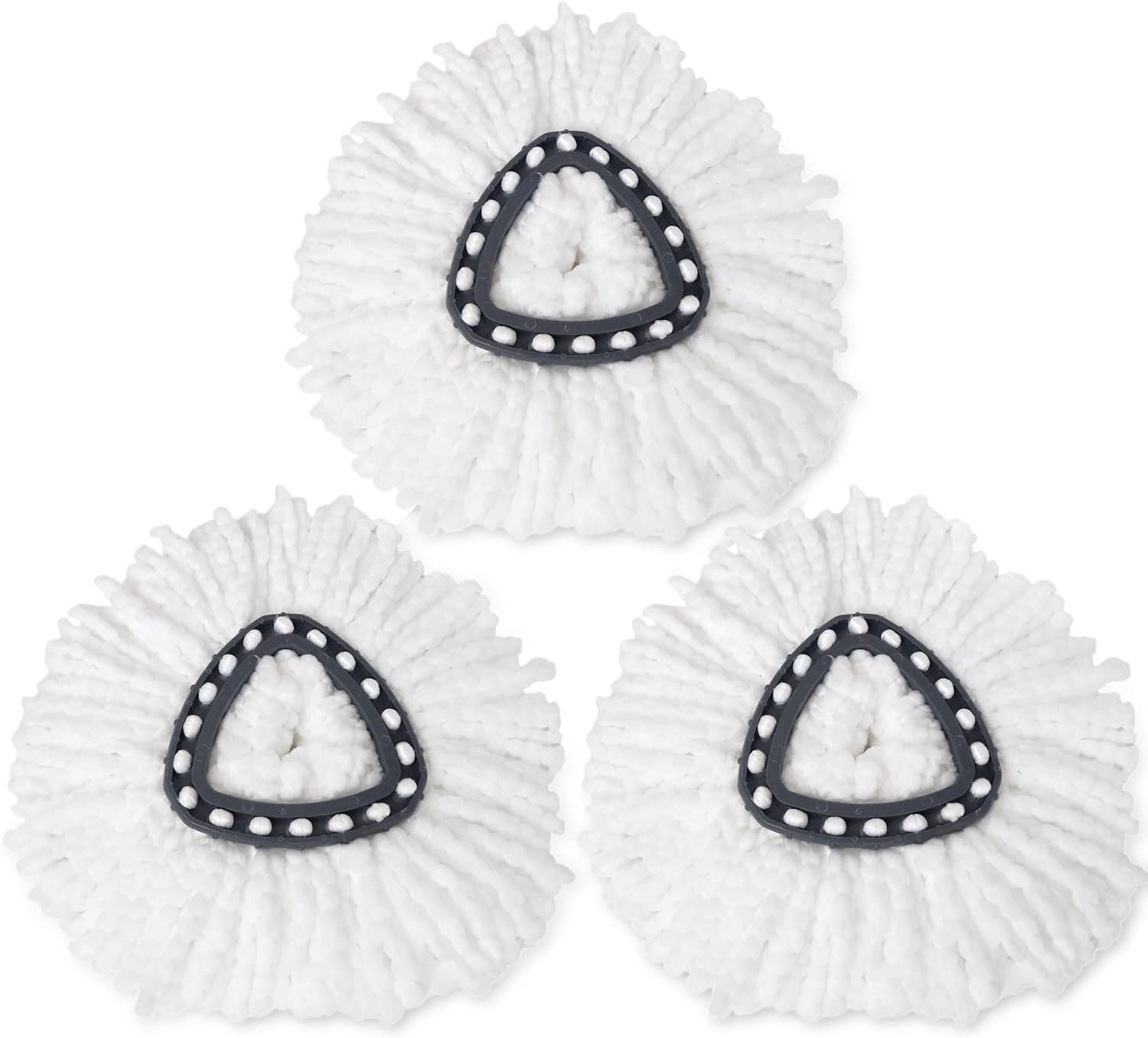LEIHEFA Microfiber Mop Heads 3 Pack - Universal Fit 360 Rotating Machine Washable
