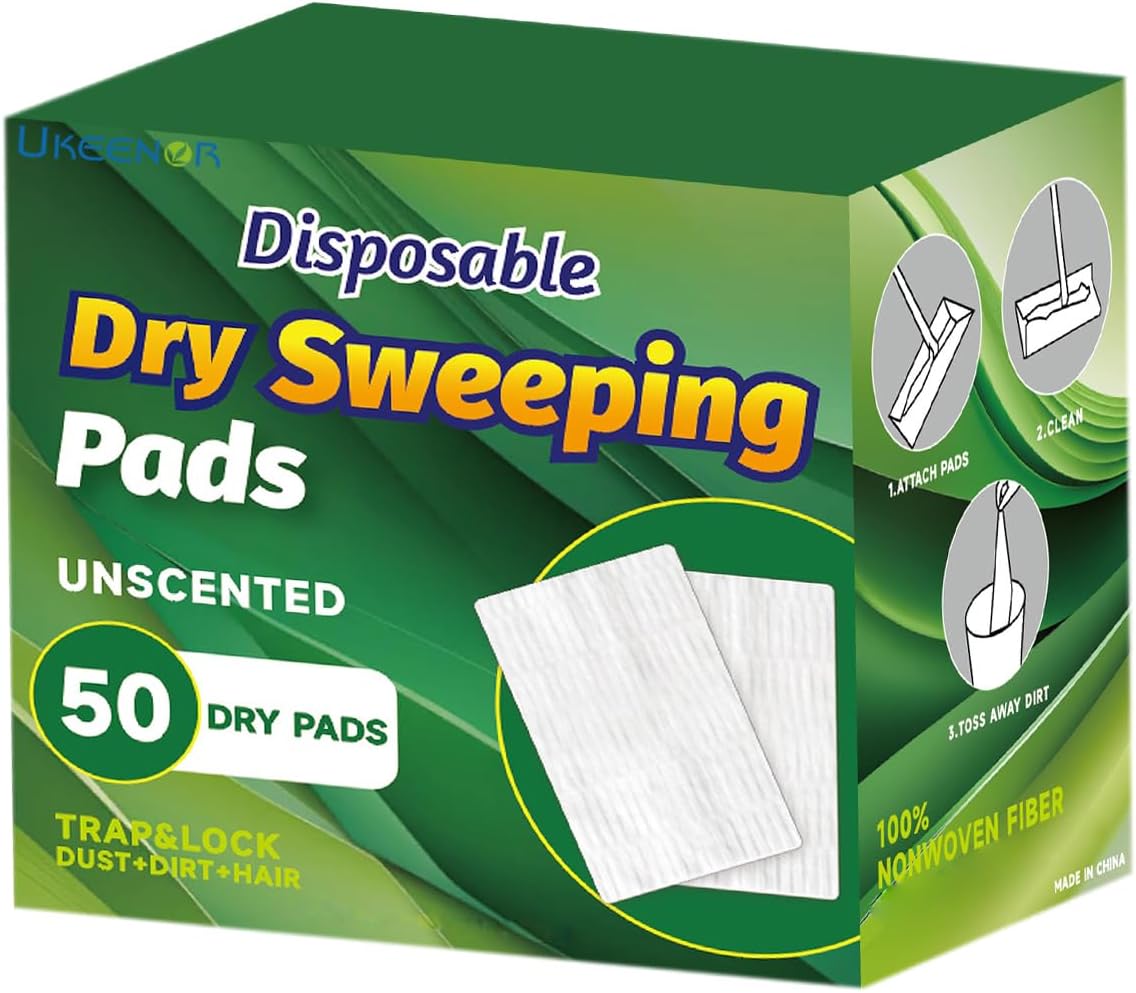 UKEENOR 50 Count Dry Mop Refills 78x118 Inch Extra Thick