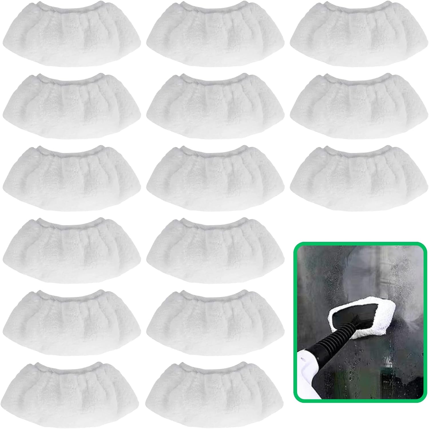 Cayton Steam Mop Pads 15PCS Reusable Universal Cleaner Attachments