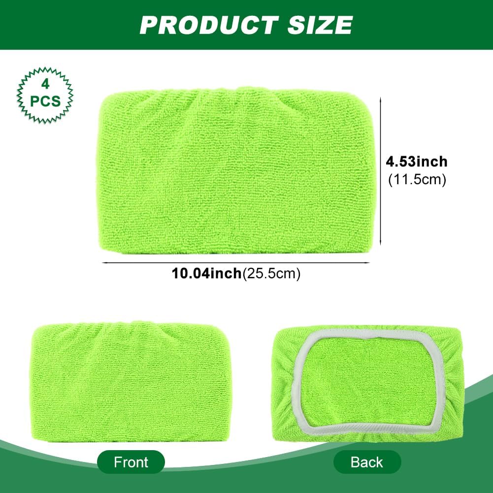 4Pcs Reusable Microfiber Mop Pads for Floor Cleaning
