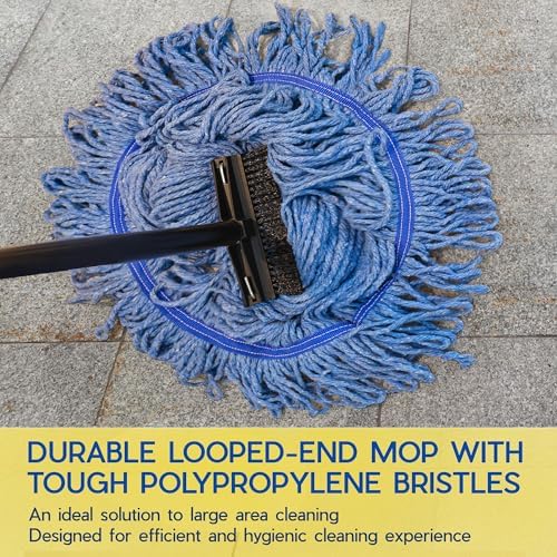 ONESIMUS Heavy-Duty Mop Head Replacement 2 Pack Blue