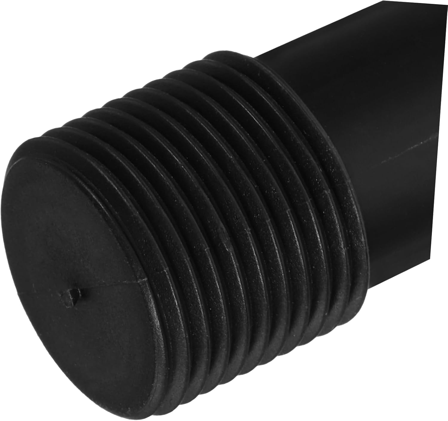 2pcs Telescopic Rod Thread Head Tips Mop Pole Adapter Replacement Black 1