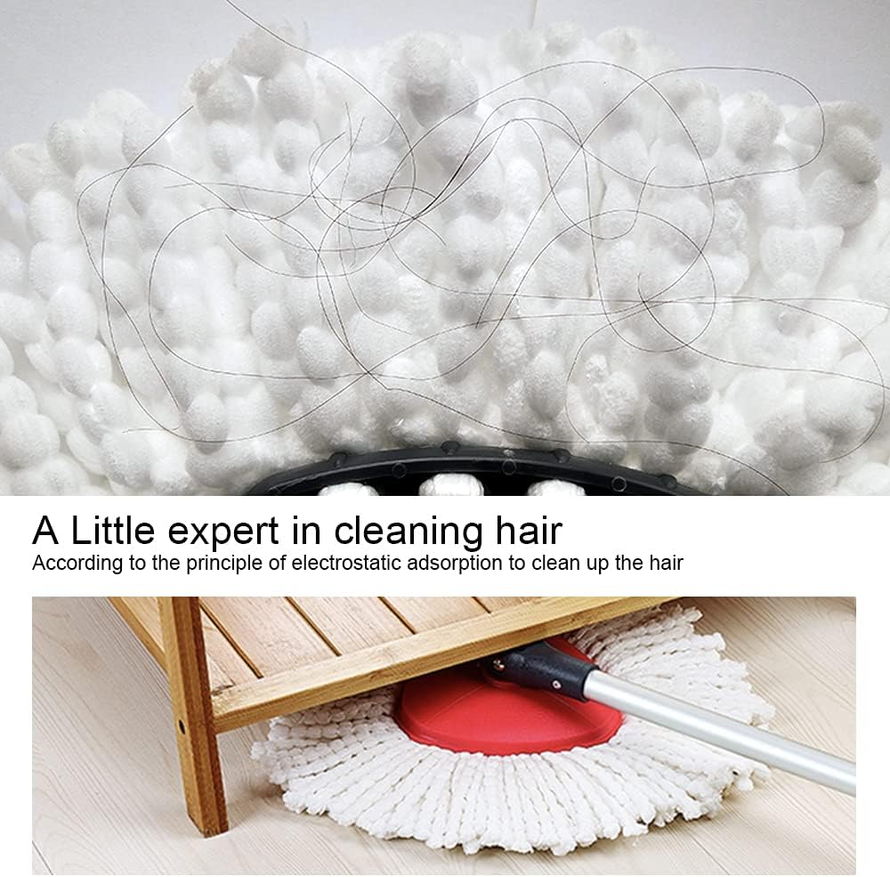 LEIHEFA Microfiber Mop Heads 3 Pack - Universal Fit 360 Rotating Machine Washable