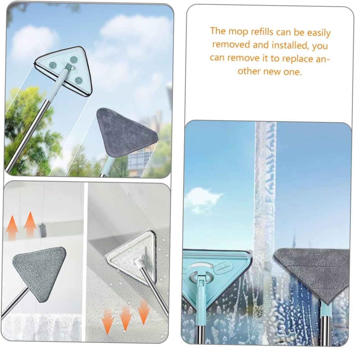 Minkissy 9pcs Triangle Mop Replacement Pads