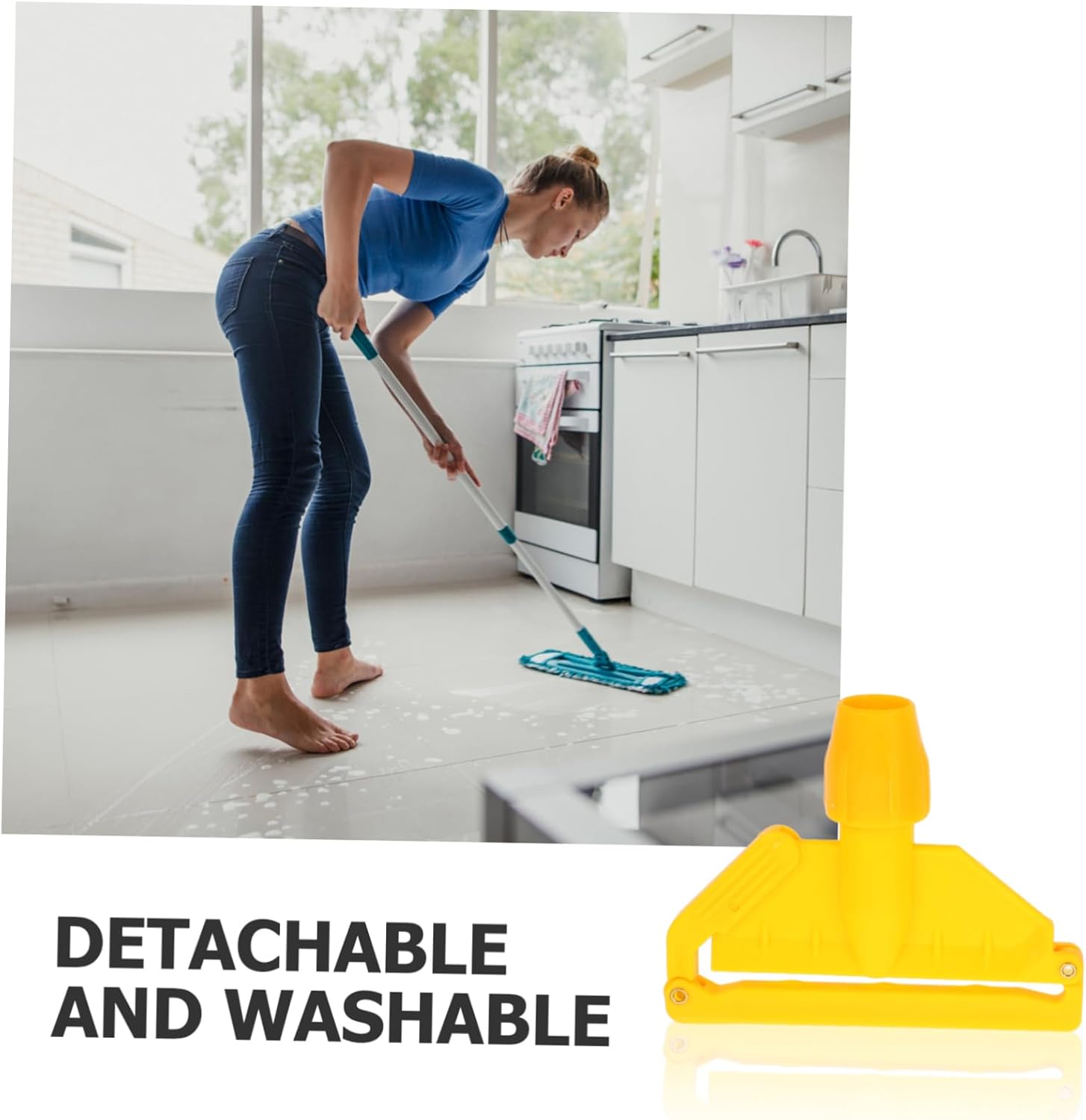 2PCS Detachable Mop Clip for Easy Replacement and Efficient Cleaning