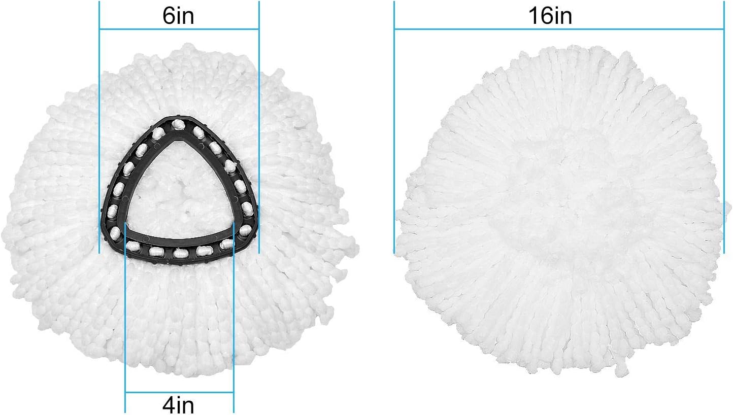 8Pack Spin Mop Heads Replacements Microfiber Easy Wring Clean