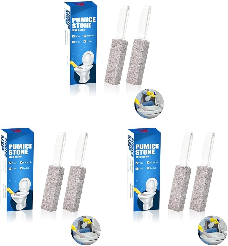 6 Pack Ring King Pumice Stone Toilet Bowl Cleaner with Handle
