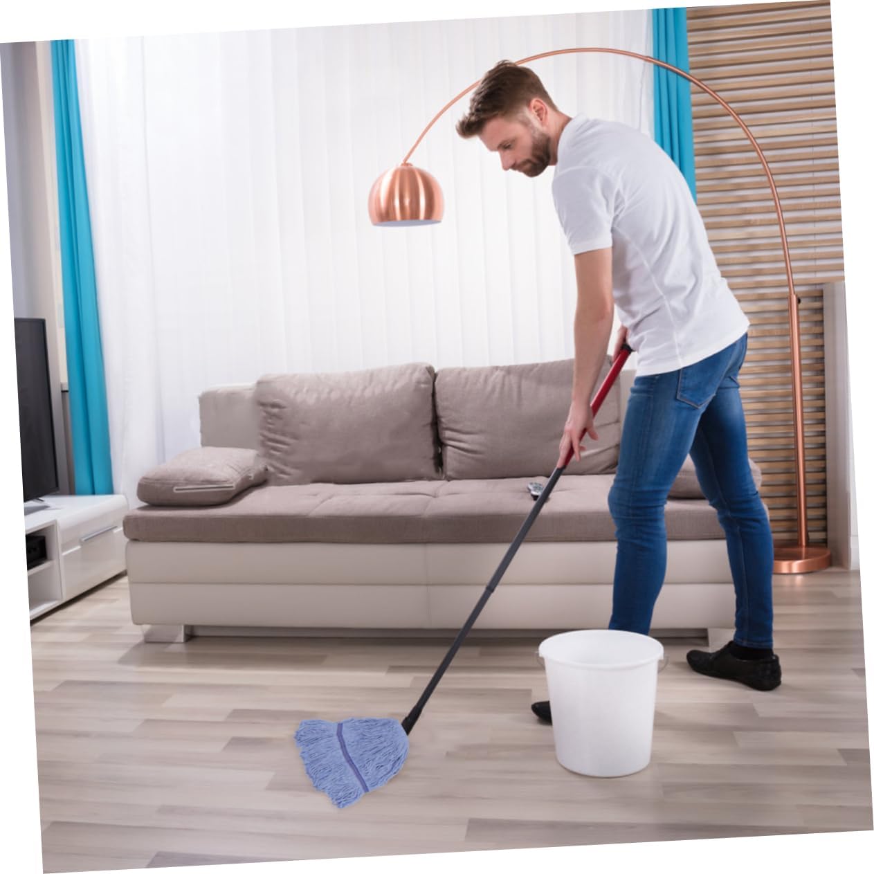 Ipetboom Daily Use Mop Cloth Replacement Cotton Mop Head