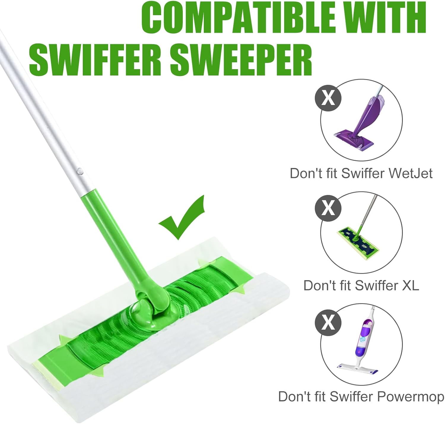 DOCXCDO 100 Count Swiffer Replacement Mop Pads