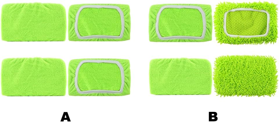 4Pcs Reusable Microfiber Mop Pads for Floor Cleaning
