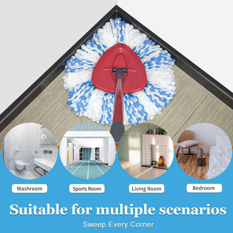 Funtin 2-Pack Mop Replacement Heads for Ocedar EasyWring Spin Mop System